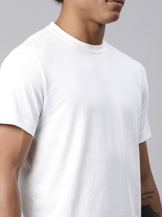 Levi’s Men’s White 100% Cotton Blend Round Neck Lounge T-Shirt – Soft, Breathable, Half Sleeve