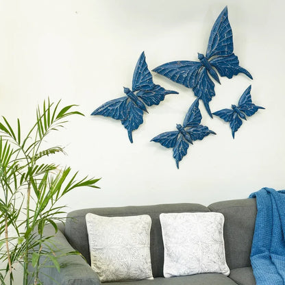 Timber kala's set of 4 butterfly timber wings for decor