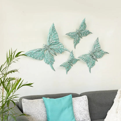 Timber kala's set of 4 butterfly timber wings for decor