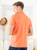 Levi’s Men’s Peach Cotton Blend Polo Lounge T-Shirt – Short Sleeves, Regular Fit, Comfortable Everyday Wear