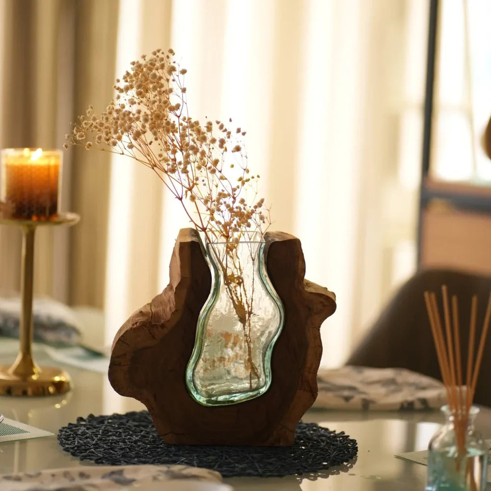 Timber kala's medium valley curve glass roots for decor