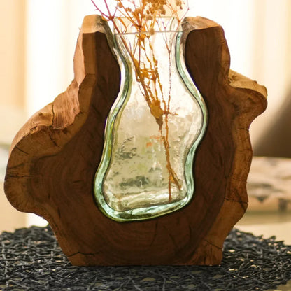 Timber kala's medium valley curve glass roots for decor