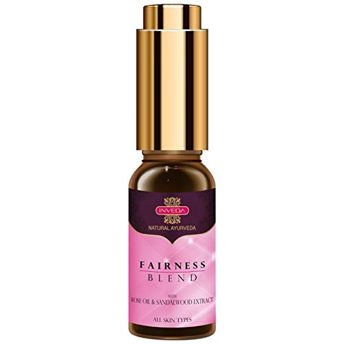 Inveda Fairness Blend, Reduces Fine Lines and Improves Skin Texture with Sweet Almond Oil, Rose Oil, Santal Core for Fair Skin & Clear Complexion, 10ml