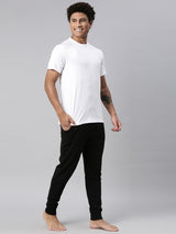 Levi’s Men’s White 100% Cotton Blend Round Neck Lounge T-Shirt – Soft, Breathable, Half Sleeve
