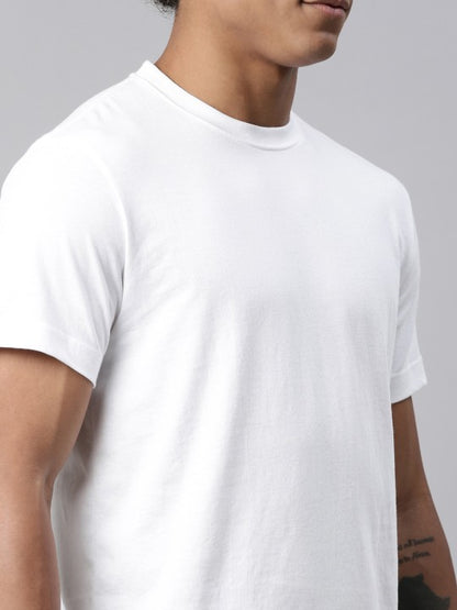 Levi’s Men’s White 100% Cotton Blend Round Neck Lounge T-Shirt – Soft, Breathable, Half Sleeve