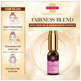 Inveda Fairness Blend, Reduces Fine Lines and Improves Skin Texture with Sweet Almond Oil, Rose Oil, Santal Core for Fair Skin & Clear Complexion, 10ml