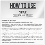 Vedic Line Silver Facial Kit, Reduce Dead Cells, Impurities & Blackhead with Goodness of Silk Proteins ,Aloe Vera for Glowing Skin, 600ml