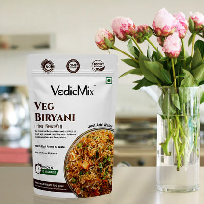 Healthy Organic Veg Biryani Ready to Eat | Instant Vegetarian Meal Pack