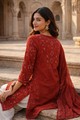 Zarikaa Handcrafted Chanderi Silk Suit Set
