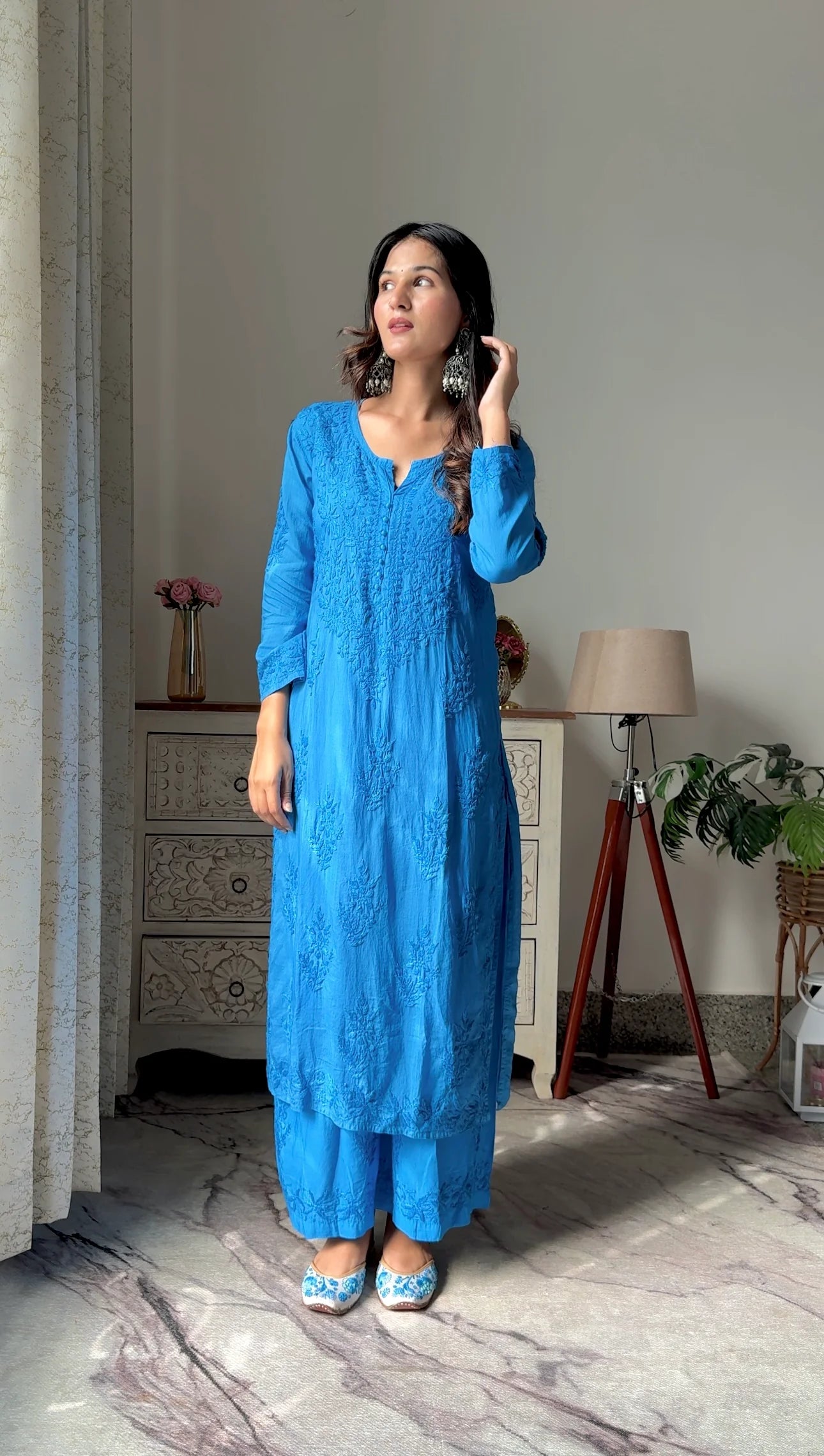 Neel Noor Cotton Co-ord Kurta Set