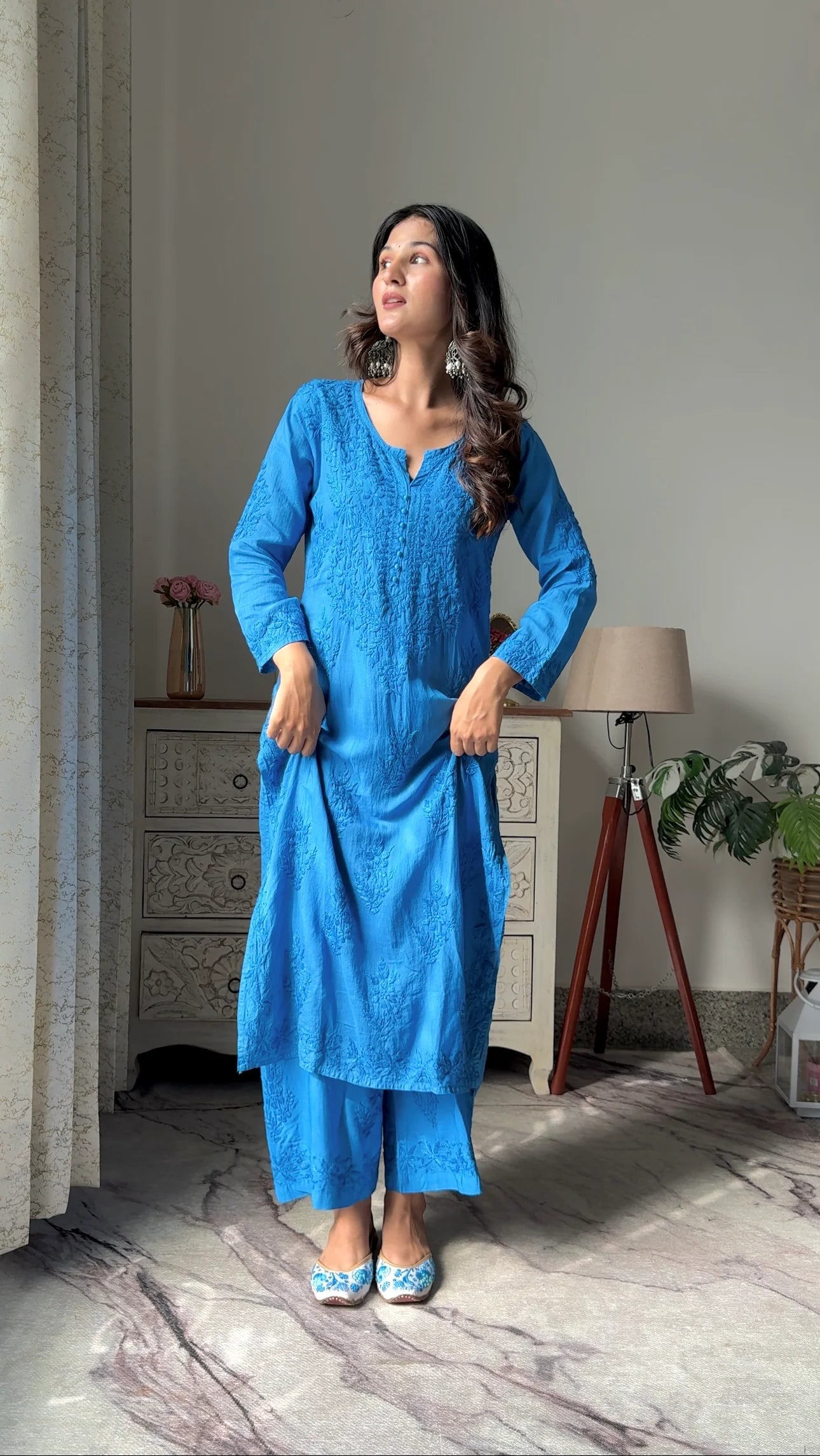 Neel Noor Cotton Co-ord Kurta Set