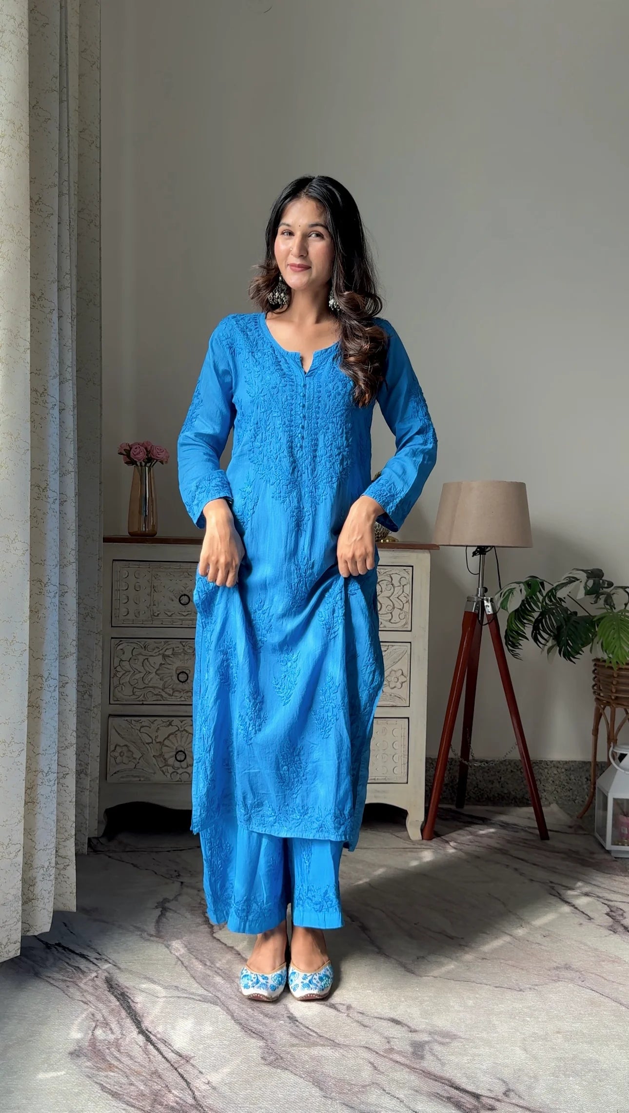Neel Noor Cotton Co-ord Kurta Set