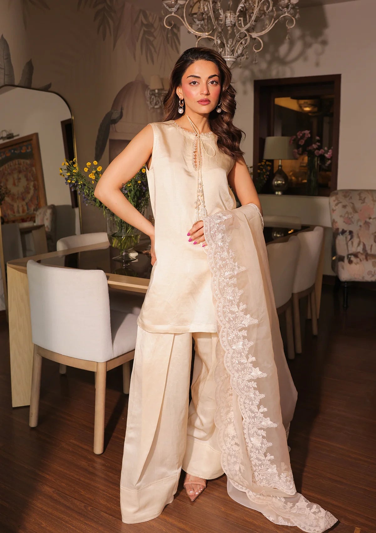 Shivanya Ivory Mughal Farshi Salwar Set