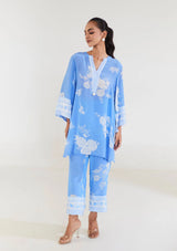 Shivanya Sun and Sky Powder Blue Short Kurta Set