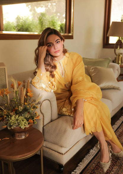 Shivanya in Honey Applique Kurta Set