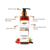 Inveda Stubborn Makeup Cleansing Oil, Helps to Reduces Acne Breakouts, Improves Skin Tone with Rosehip Oil, Jojoba Oil and Sesame Seed Oil for Radiant & Natural Glow, 100ml