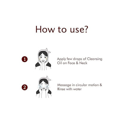 Inveda Stubborn Makeup Cleansing Oil, Helps to Reduces Acne Breakouts, Improves Skin Tone with Rosehip Oil, Jojoba Oil and Sesame Seed Oil for Radiant & Natural Glow, 100ml