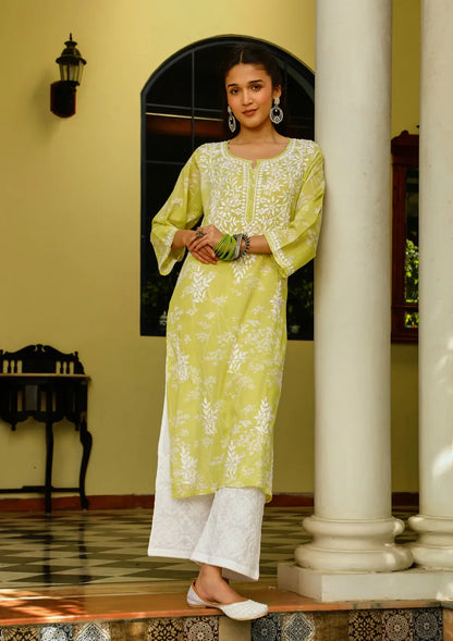 Noor-E-Zard Handcrafted Chikankari Kurti