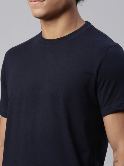 Levi’s Men’s Navy Blue 100% Cotton Blend Round Neck Lounge T-Shirt – Soft, Comfortable, Everyday Wear