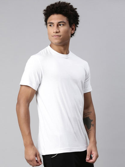 Levi’s Men’s White 100% Cotton Blend Round Neck Lounge T-Shirt – Soft, Breathable, Half Sleeve