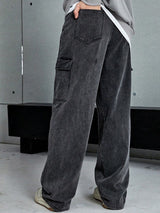 Men’s Dark Black No-Fade Relaxed-Fit Cropped Jeans – Cotton Lycra Blend, Low-Rise, 6-Pocket
