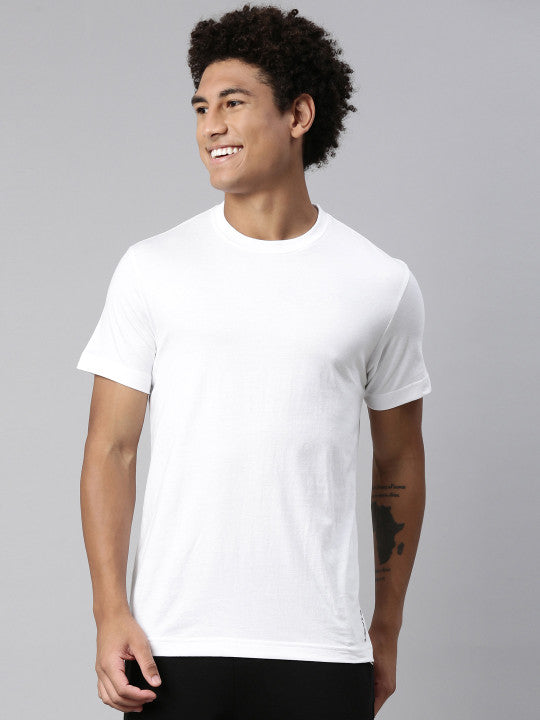 Levi’s Men’s White 100% Cotton Blend Round Neck Lounge T-Shirt – Soft, Breathable, Half Sleeve