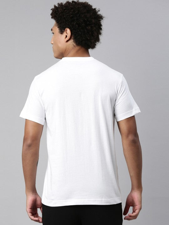 Levi’s Men’s White 100% Cotton Blend Round Neck Lounge T-Shirt – Soft, Breathable, Half Sleeve
