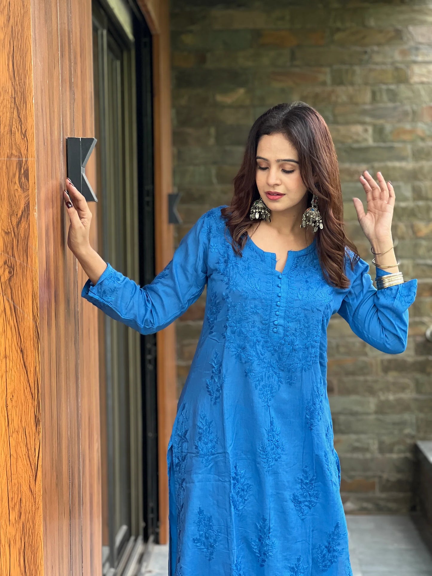 Neel Noor Cotton Co-ord Kurta Set