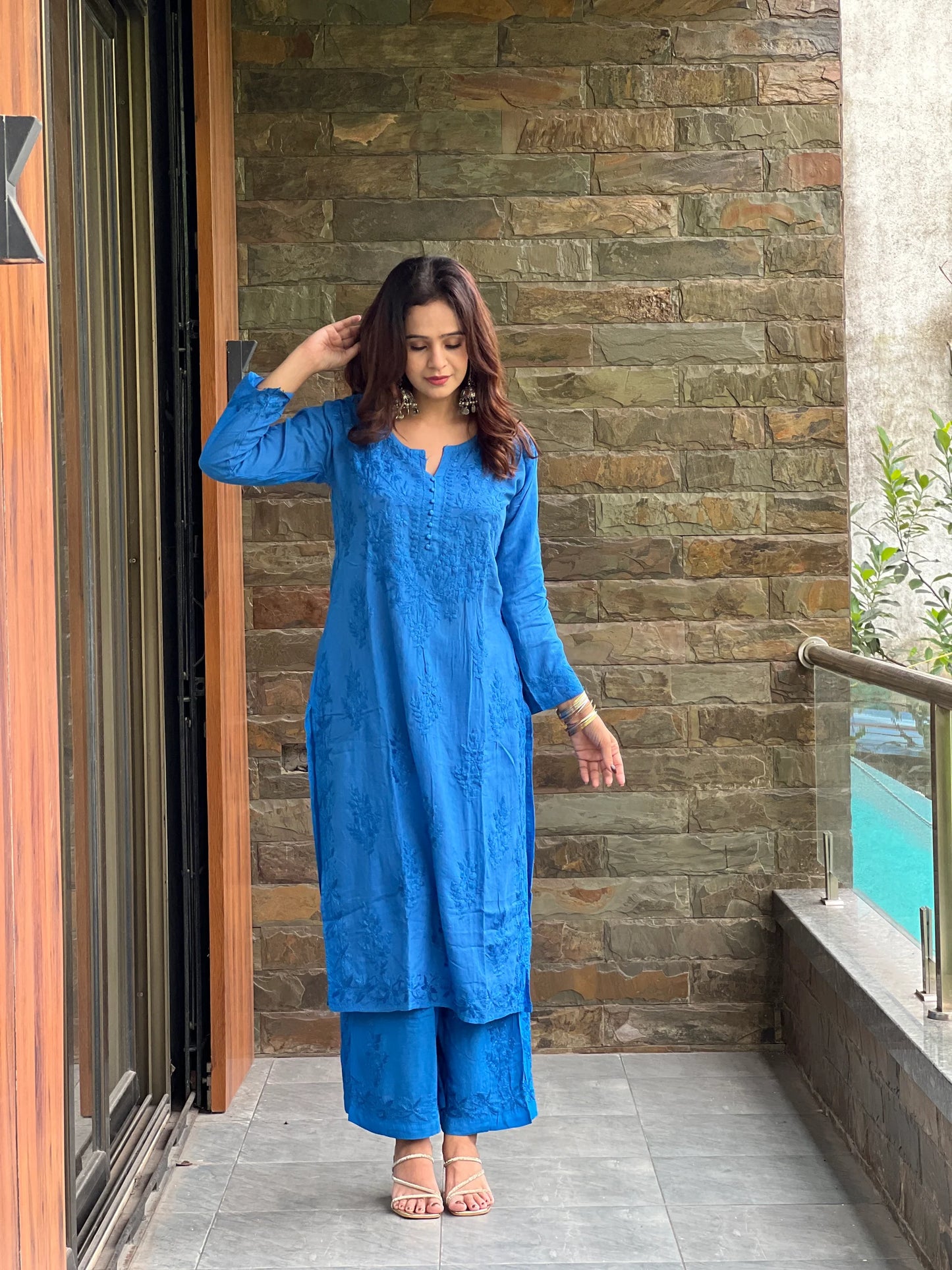 Neel Noor Cotton Co-ord Kurta Set
