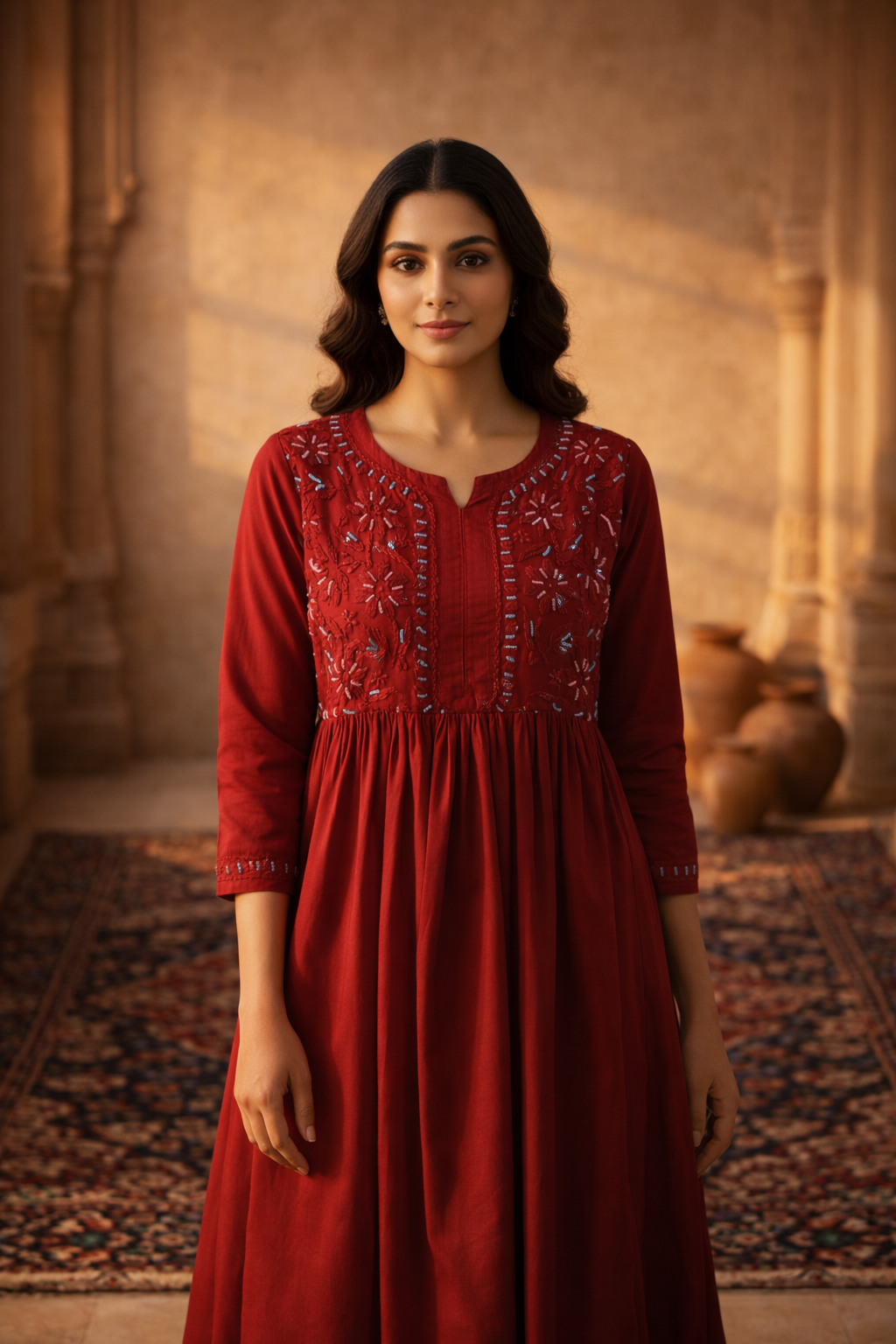 Zarikaa Handcrafted Chanderi Silk Suit Set