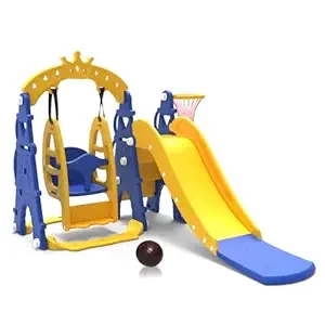 Versatile 3-in-1 Castle Slide & Swing Set | Safe & Fun for Indoor & Outdoor Play | Perfect for Kids Ages 2-8 | Easy Assembly